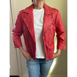 Guess Red Leather Jacket
